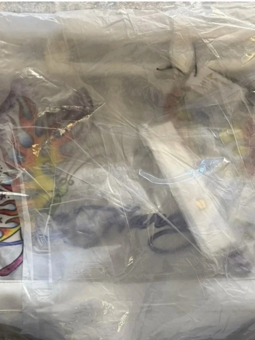 Ed Hardy Clear Butterfly Tote w/ matching wallet